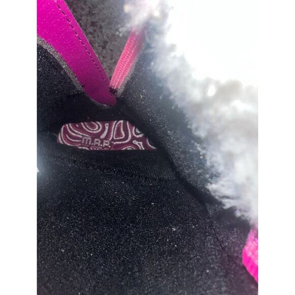 M.A.P Sequoia Girls Winter Snow Boot, Gray Dark Pink, Size 1, Leather Waterproof - Picture 8 of 9